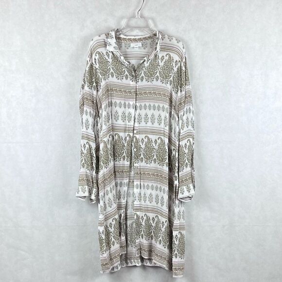 J.Jill PaisleyButton Up Dress/Tunic  - Picture 1 of 9